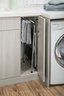 Towels and step stool storage